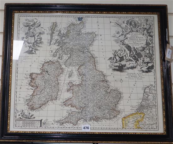 Visscher (Nicolas), map of the British Isles, Magnae Britanniae Tabula Comprehendens Angliae, Scotiae... (circa 1694)